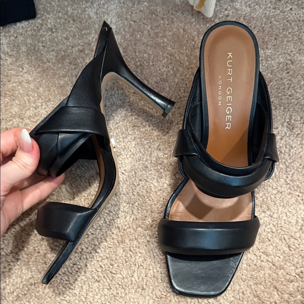 Kurt Geiger Black Leather Heels